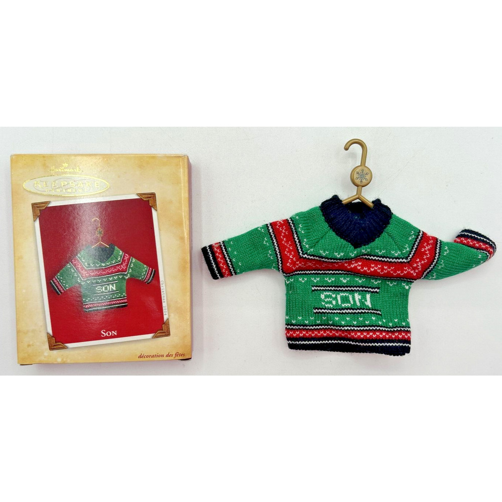 2004 Hallmark Son Sweater Keepsake Ornament U67